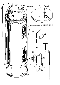 Replacement Parts Diagram and Parts List for 183322260  Kenmore Water Heater