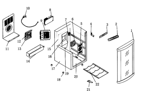 Cabinet Parts Diagram and Parts List for 18310679  Kenmore Refrigerator