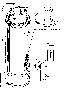 Replacement Parts Diagram and Parts List for 18332310  Kenmore Water Heater