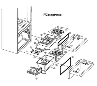 Freezer Diagram and Parts List for PBFS21EDBP  Haier Refrigerator
