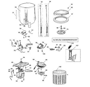 Part Location Diagram of WH01X27826 GE Drain Hose
