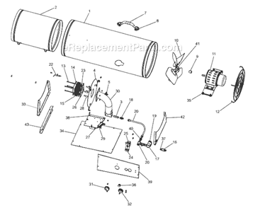 Page A Diagram and Parts List for HS400FAVT  Heatstar Construction Heater