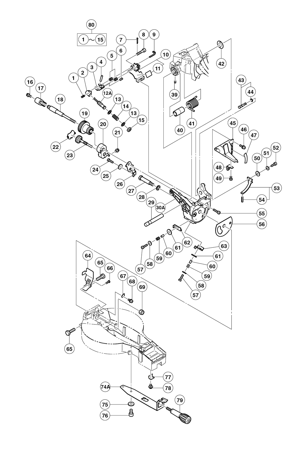 Page 3 Diagram and Parts List for C12FCHE2  Hitachi Hammer Drill