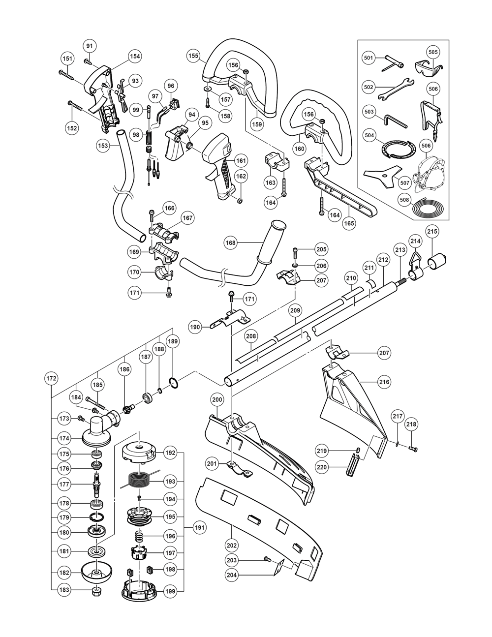 Page 1 Diagram and Parts List for CG27EASPSL  Hitachi Trimmer