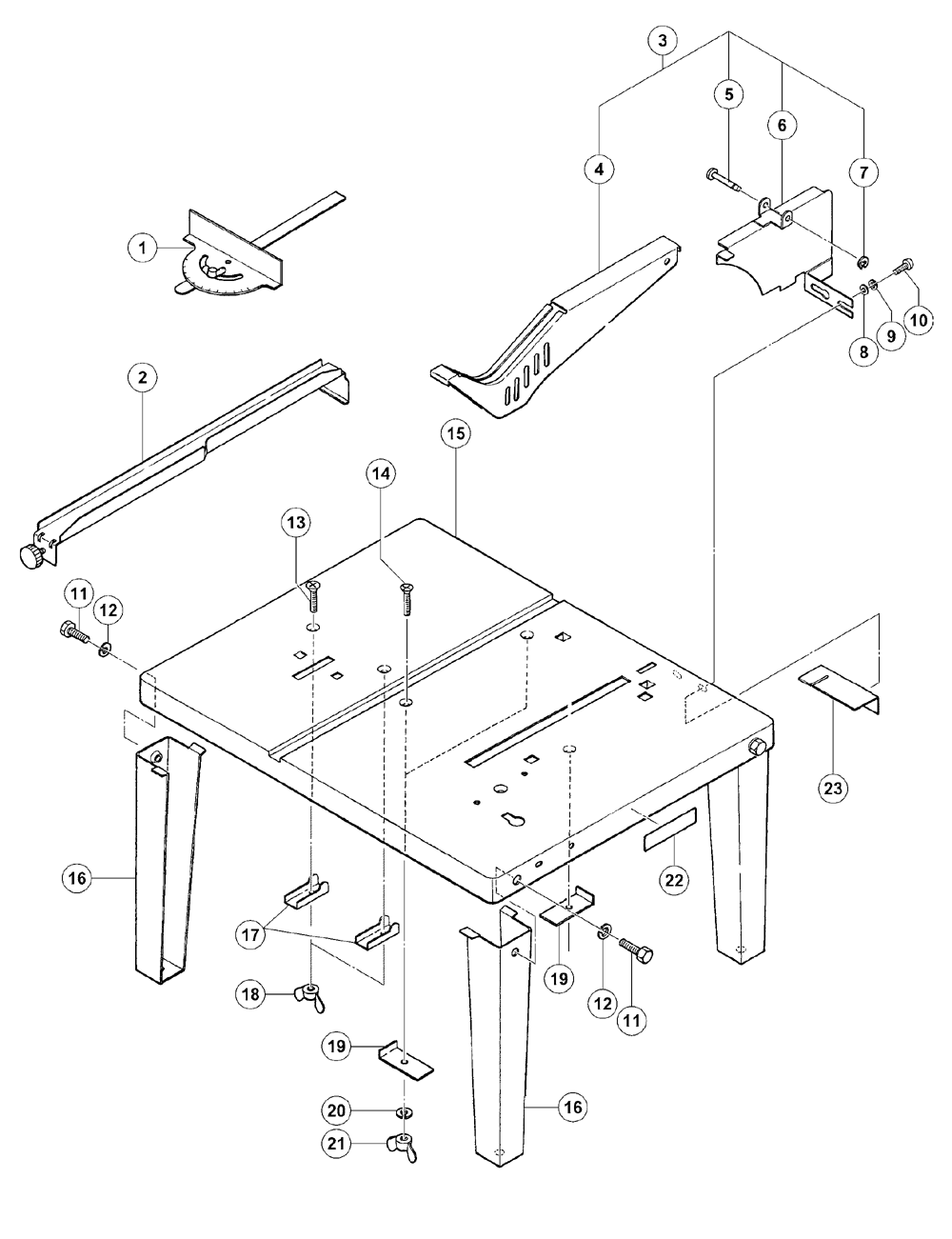 Page 1 Diagram and Parts List for FC7-BS  Hitachi Table Saw