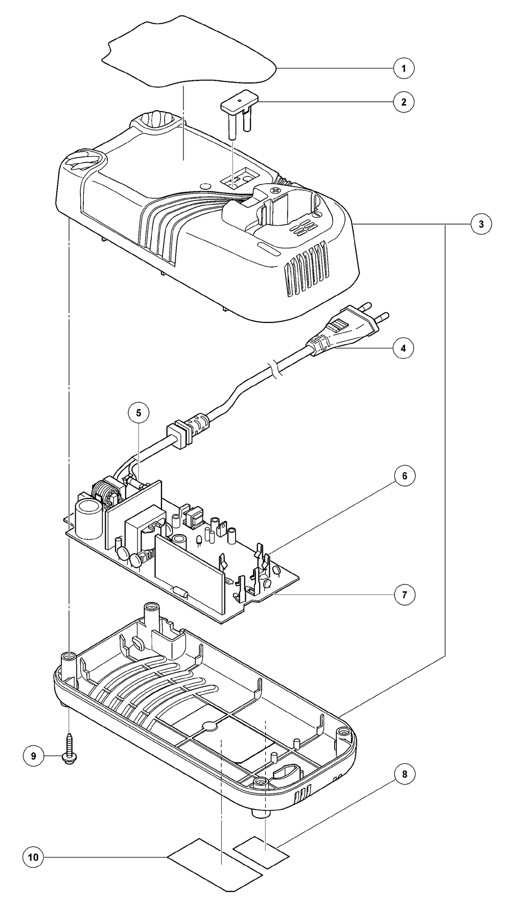 Page 1 Diagram and Parts List for UC18YGL  Hitachi Charger