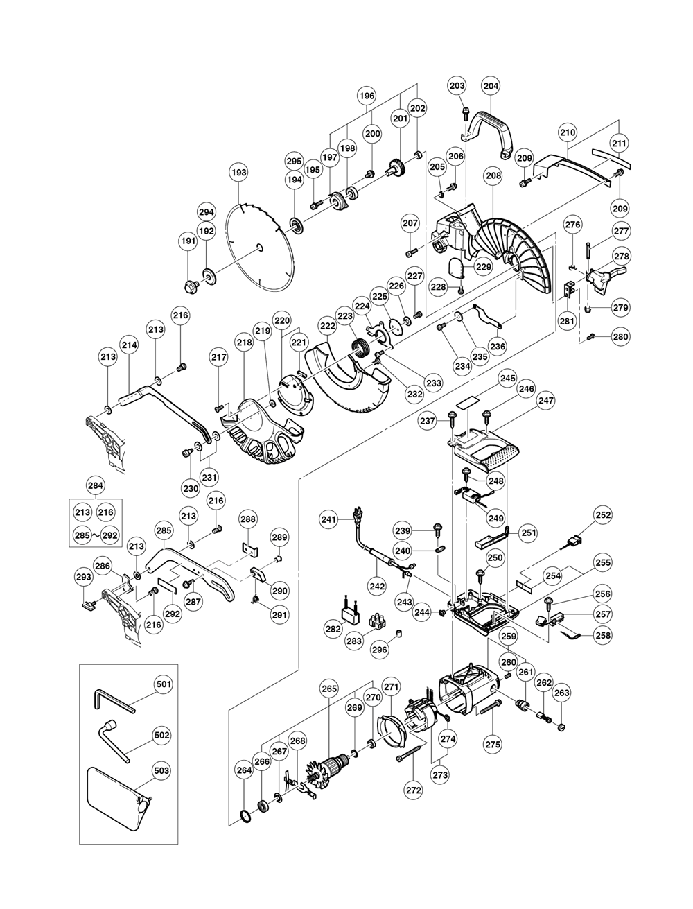 Page 2 Diagram and Parts List for C12FCHE2  Hitachi Hammer Drill