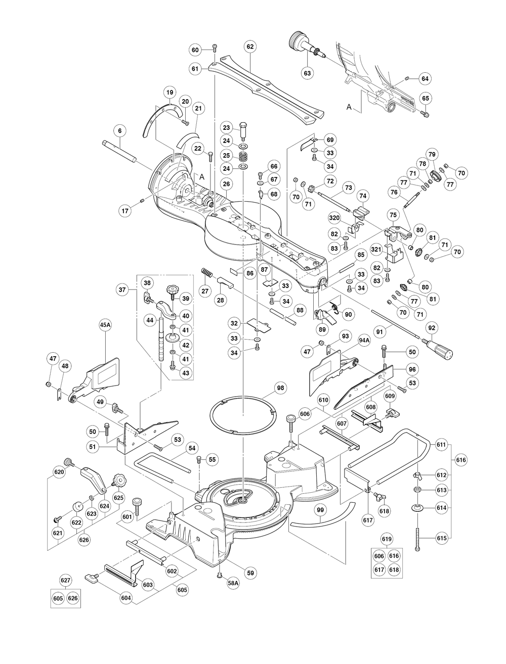 Page 3 Diagram and Parts List for C12RSHE2  Hitachi Saw
