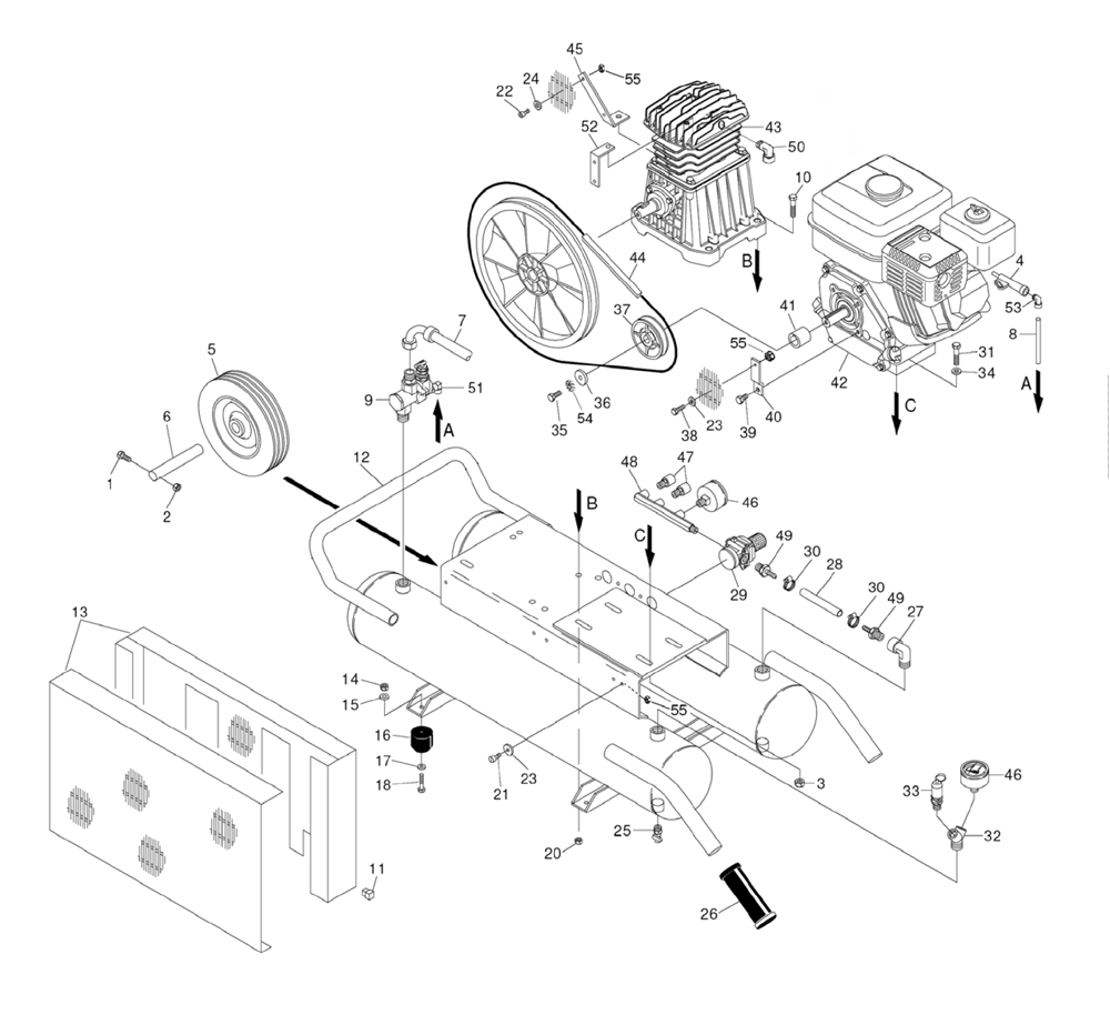 Page 2 Diagram and Parts List for EC2510EE2  Hitachi Compressor