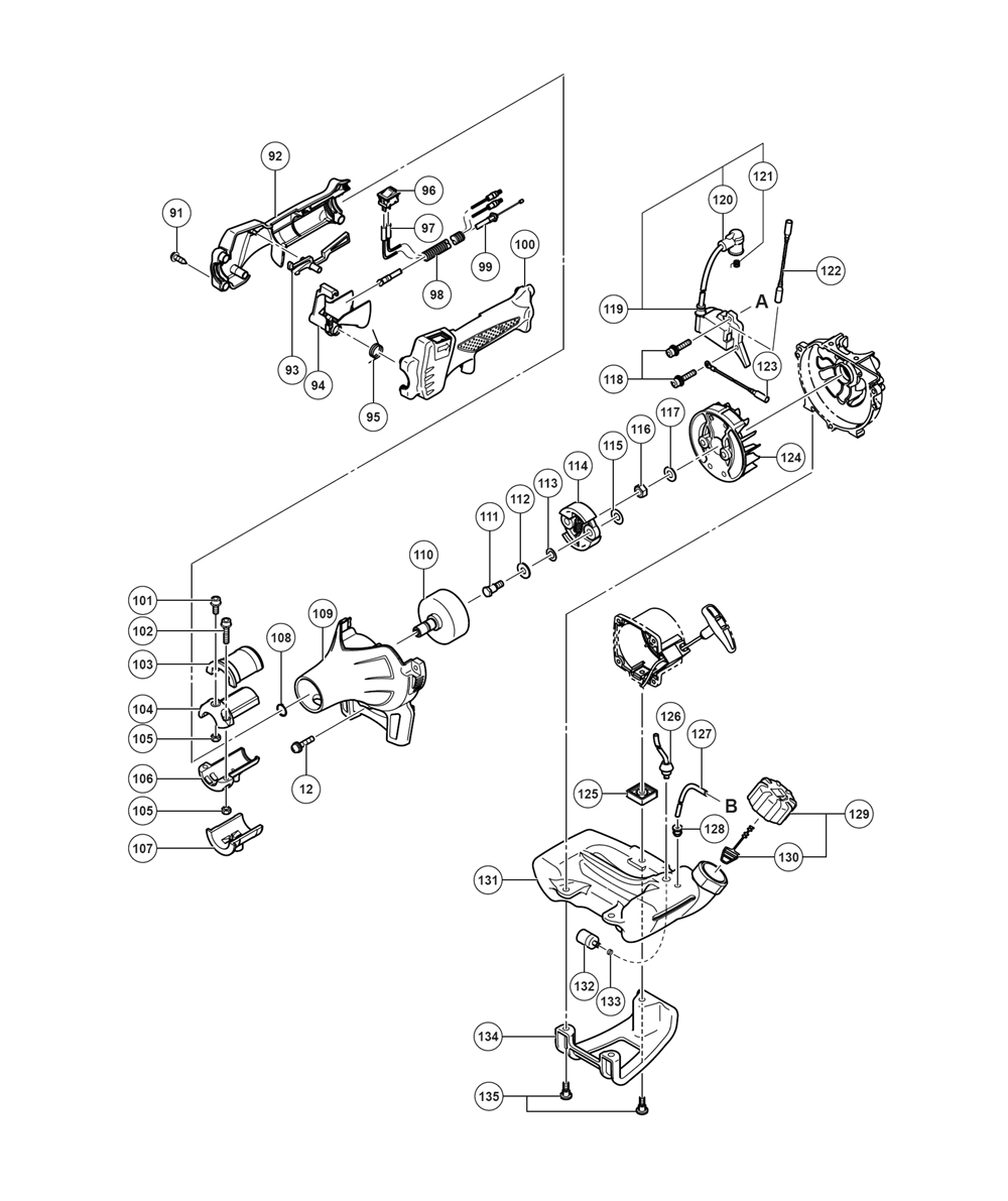 Page 3 Diagram and Parts List for CG24EASPSL  Hitachi Trimmer