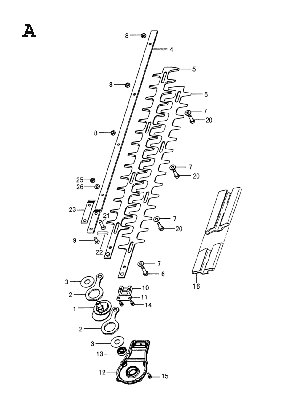 Page 1 Diagram and Parts List for CG-HT  Hitachi Trimmer