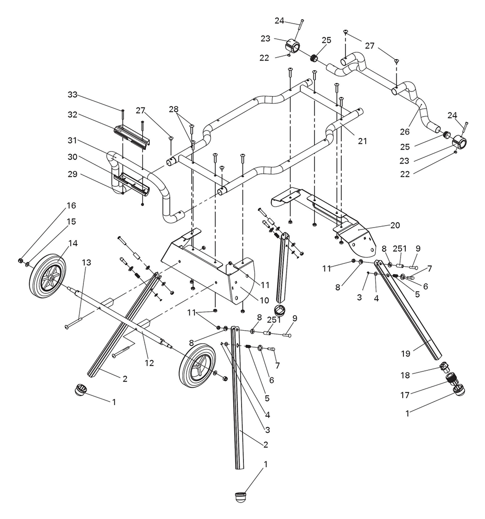 Page 7 Diagram and Parts List for C10RJ  Hitachi Saw