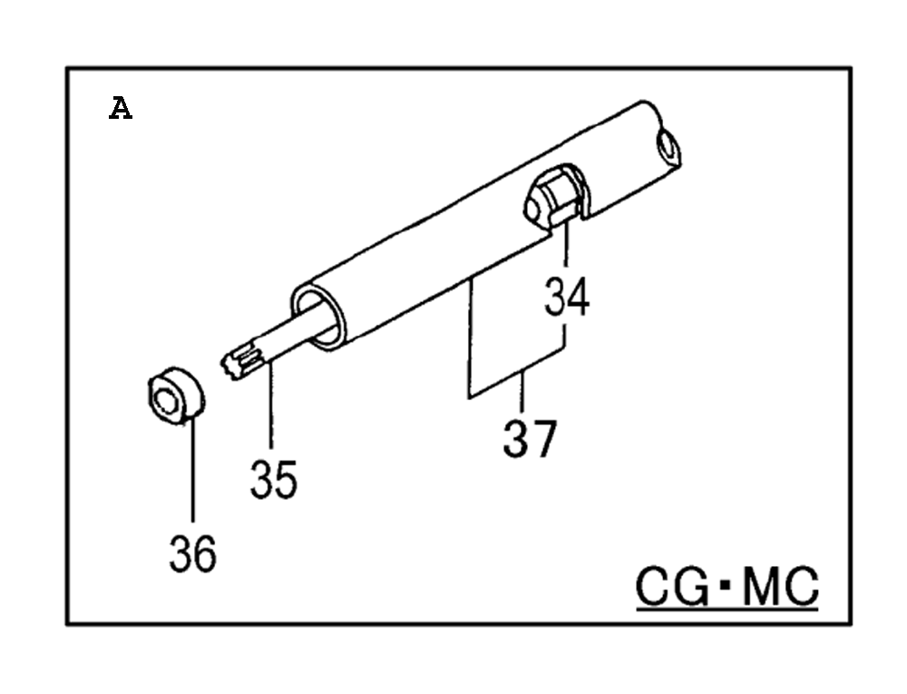 Page 2 Diagram and Parts List for CG-MC  Hitachi Trimmer