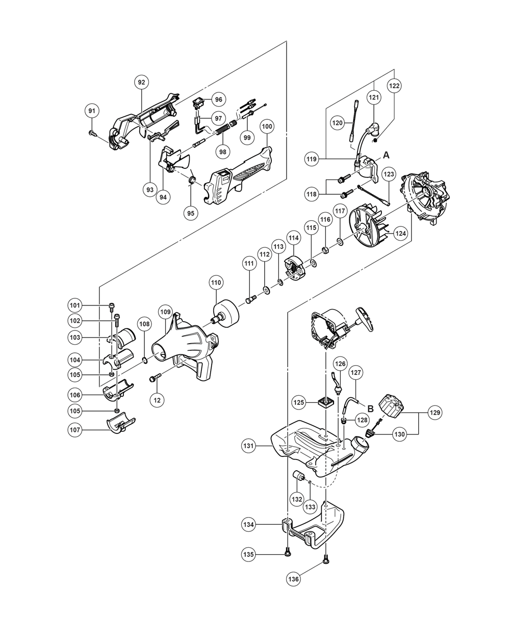 Page 3 Diagram and Parts List for CG27EASPSL  Hitachi Trimmer