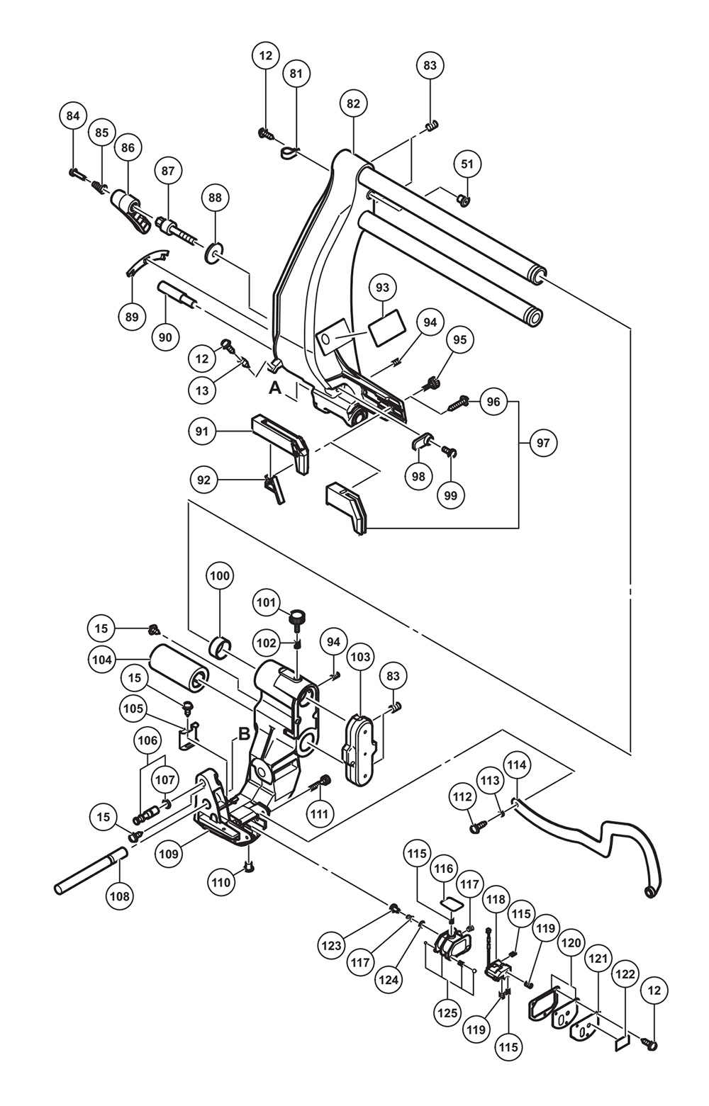 Page 3 Diagram and Parts List for C12RSH2  Hitachi Saw
