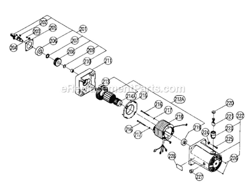 Page B Diagram and Parts List for C10RA2  Hitachi Table Saw