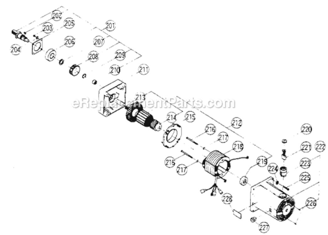 Page B Diagram and Parts List for C10RA  Hitachi Table Saw