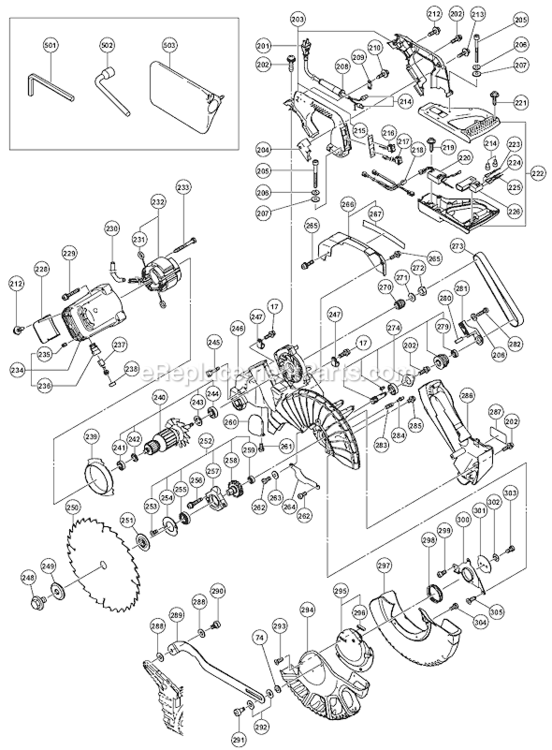 Page C Diagram and Parts List for C12LDH  Hitachi Miter Saw