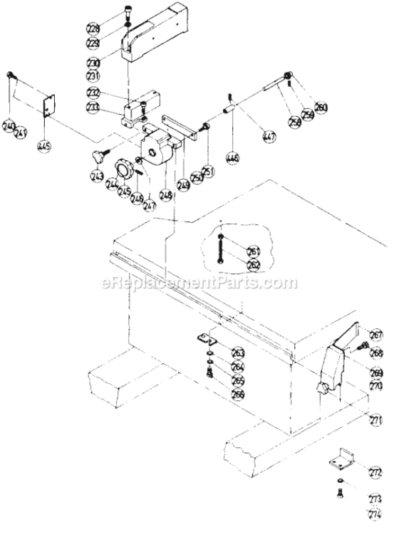 Page F Diagram and Parts List for CB100F  Hitachi Band Saw