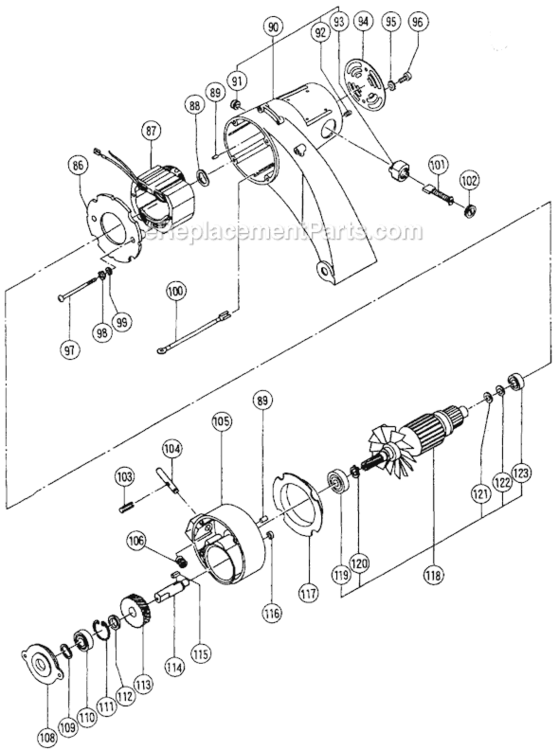 Page B Diagram and Parts List for CC14SC  Hitachi Chop Saw