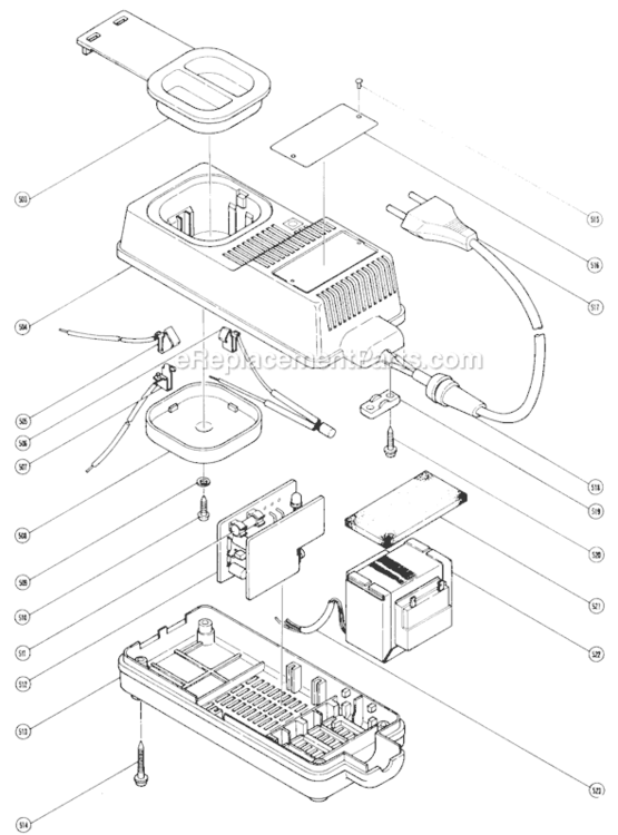 Page B Diagram and Parts List for D6D  Hitachi Cordless Drill