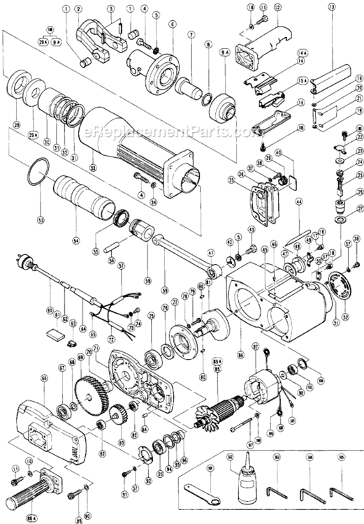 Page A Diagram and Parts List for H85KIT4  Hitachi Demolition Hammer