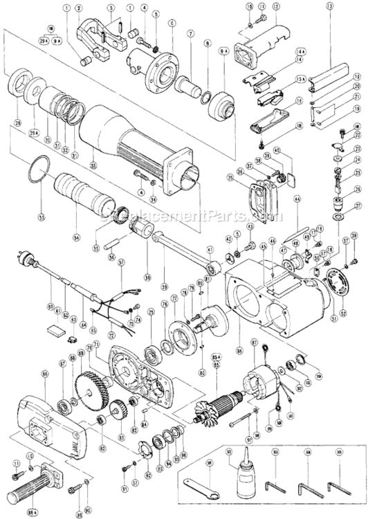 Page A Diagram and Parts List for H85KIT  Hitachi Demolition Hammer