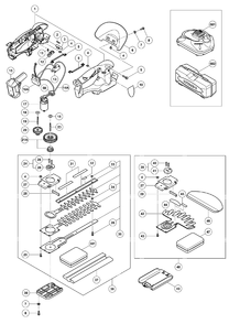 Page 1 Diagram and Parts List for CH10DL  Hitachi Trimmer
