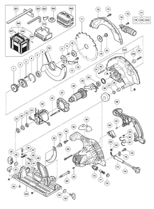 Page 1 Diagram and Parts List for C7U2  Hitachi Saw