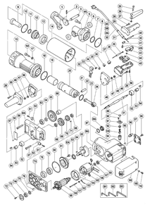 Page 1 Diagram and Parts List for H90SC  Hitachi Hammer Drill