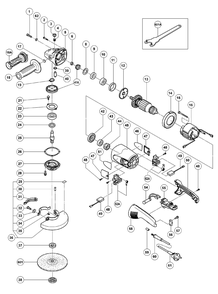 Page 1 Diagram and Parts List for G18UA2  Hitachi Grinder