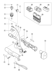 Page 1 Diagram and Parts List for DN12DY  Hitachi Drill Press
