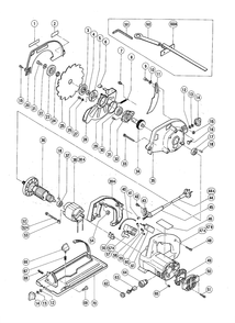 Page 1 Diagram and Parts List for FC6SA  Hitachi Saw