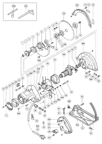 Page 1 Diagram and Parts List for C7  Hitachi Saw