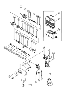 Page 1 Diagram and Parts List for DS7DT  Hitachi Drill Press