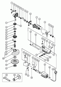 Page 1 Diagram and Parts List for FG12SA2  Hitachi Grinder