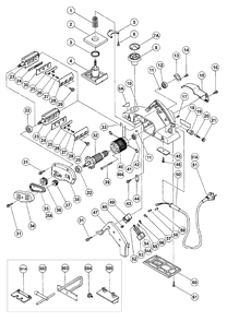 Page 1 Diagram and Parts List for P20SE  Hitachi Planer Jointer