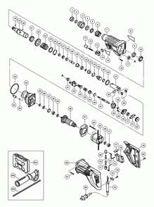 Page 1 Diagram and Parts List for DH26PF  Hitachi Hammer Drill