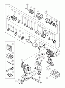 Page 1 Diagram and Parts List for DS18DSDLP4  Hitachi Drill Press