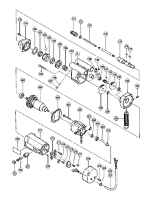 Page 1 Diagram and Parts List for BM25Y  Hitachi Drill Press
