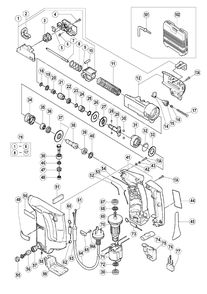Page 1 Diagram and Parts List for WF4V  Hitachi Screwdriver