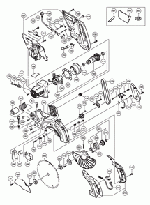 Page 2 Diagram and Parts List for C12RSH2  Hitachi Saw