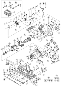 Page 1 Diagram and Parts List for C7BUY  Hitachi Saw