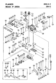 Page 1 Diagram and Parts List for P20SA  Hitachi Planer Jointer