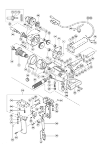 Page 1 Diagram and Parts List for BU-PN3  Hitachi Drill Press