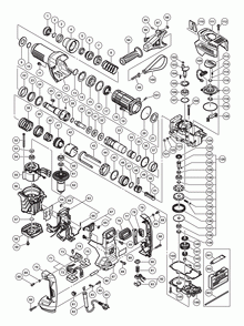Page 1 Diagram and Parts List for DH45ME  Hitachi Hammer Drill