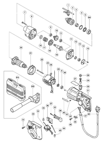 Page 1 Diagram and Parts List for DC120V  Hitachi Hammer Drill