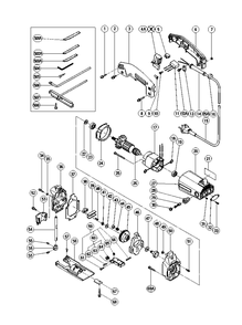 Page 1 Diagram and Parts List for CJ60T  Hitachi Saw