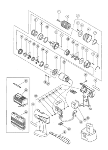 Page 1 Diagram and Parts List for DS14DVA  Hitachi Drill Press
