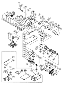 Page 1 Diagram and Parts List for P50SA  Hitachi Planer Jointer